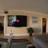 Living room with warm beige walls