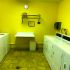 Bright kitchen with yellow-green walls